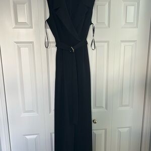 Calvin Klein Black Jumpsuit with Gold Buckle Women’s 10